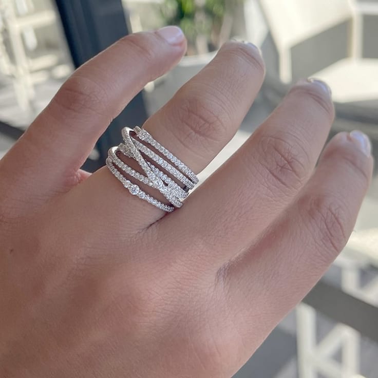 diamond band dress ring