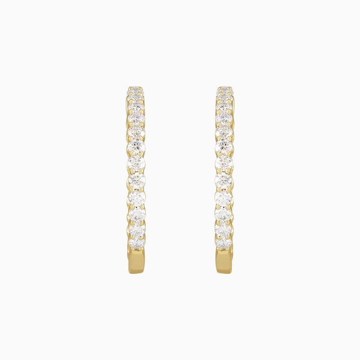 3ct diamond hoop earrings