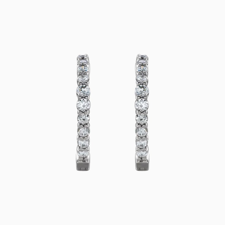 gold diamond hoop earrings