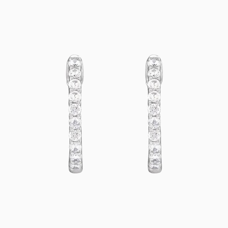 Half Carat Diamond Hoops