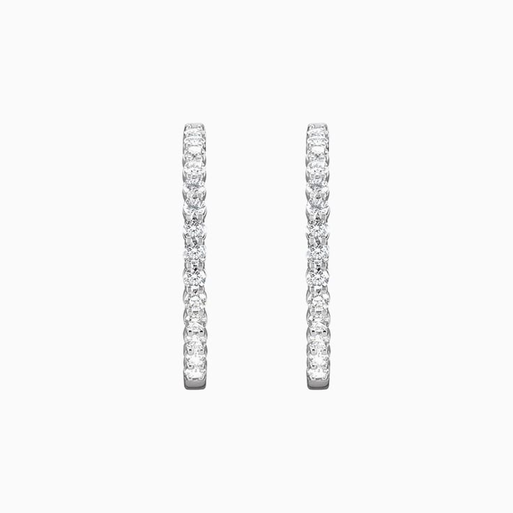 inside out diamond hoops