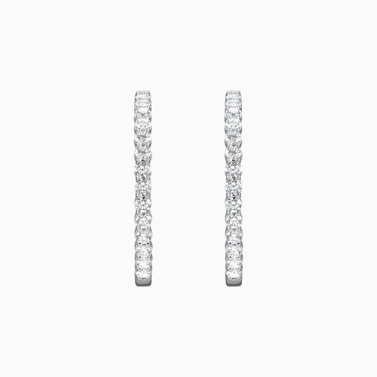 inside out diamond hoops