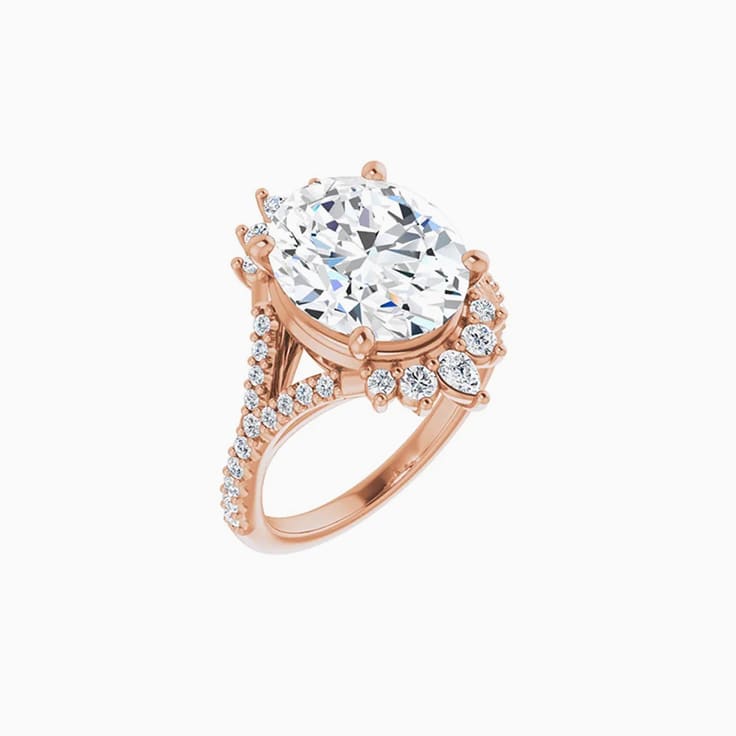 Unique oval engagement ring