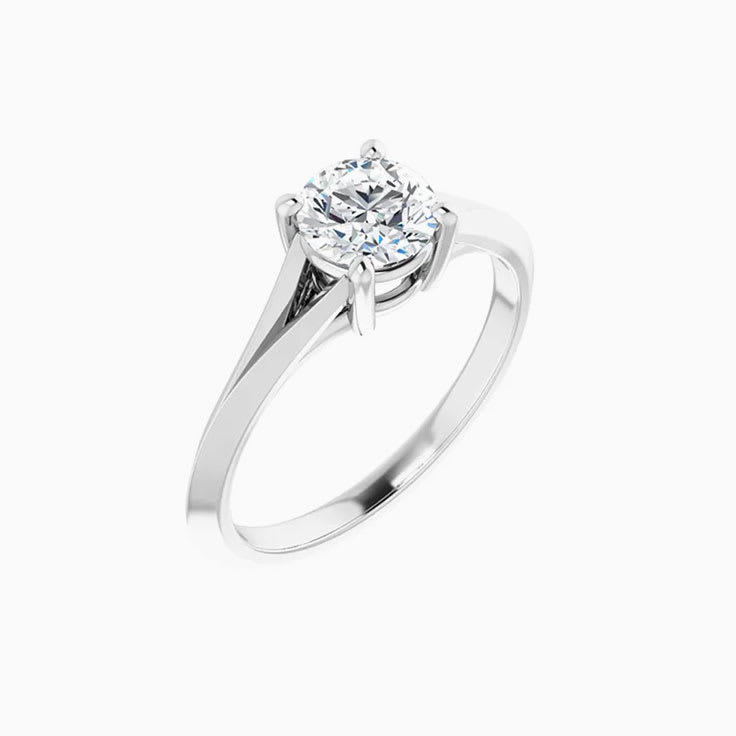 1 carat round diamond knife edge solitaire