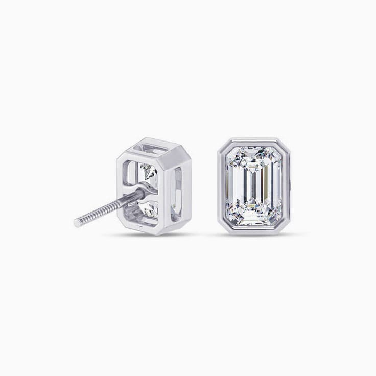 Lab diamond earrings