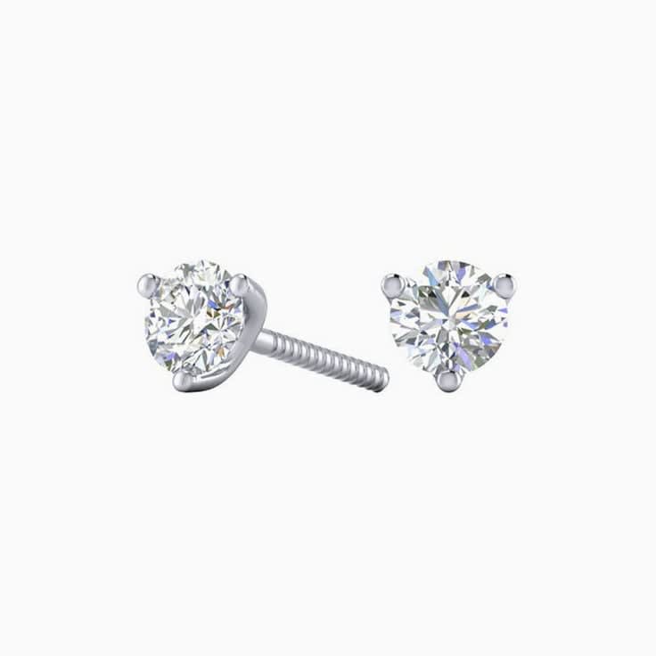 Lab diamond earrings stud