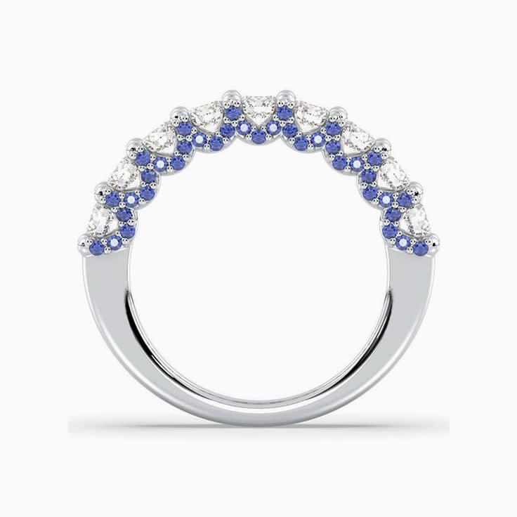Diamond and gemstone band