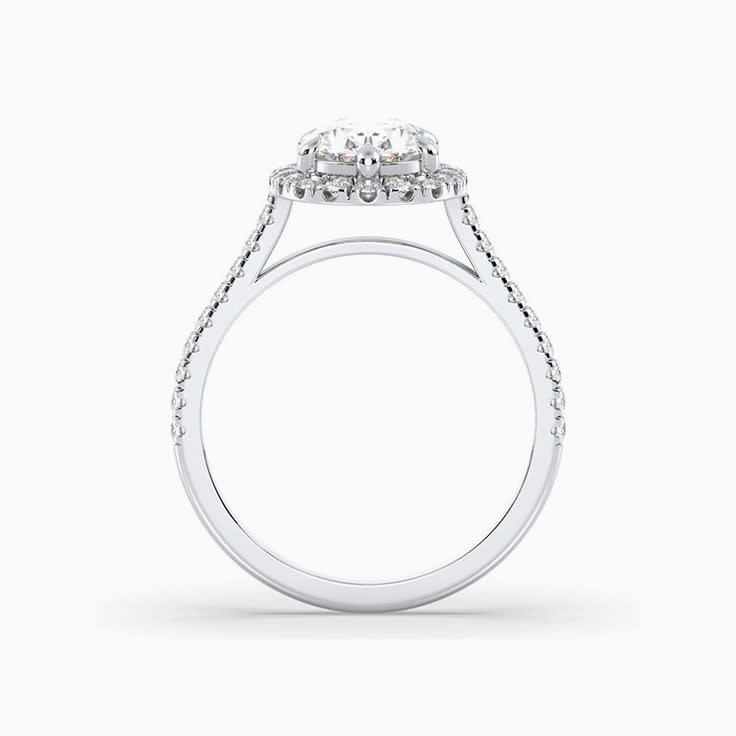 2 carat oval lab diamond engagement ring