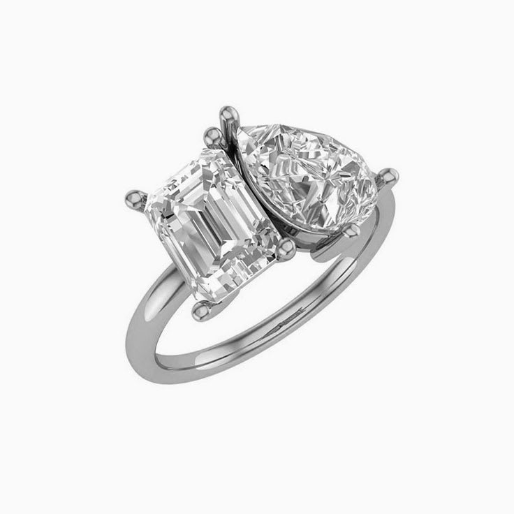 Two Stone Diamond Engagement Ring