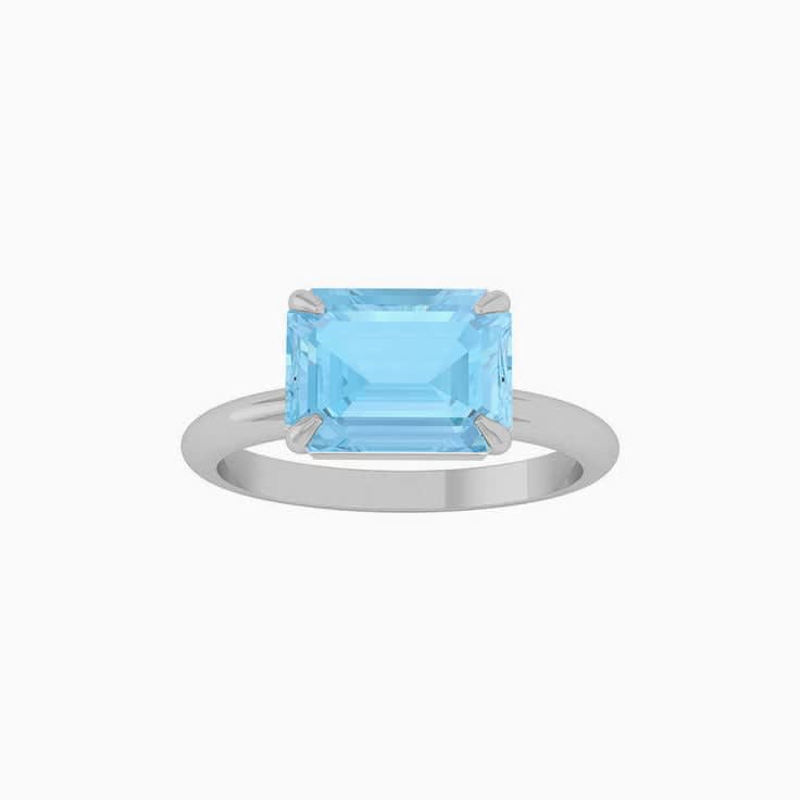 Light Blue Topaz On Bezel Setting