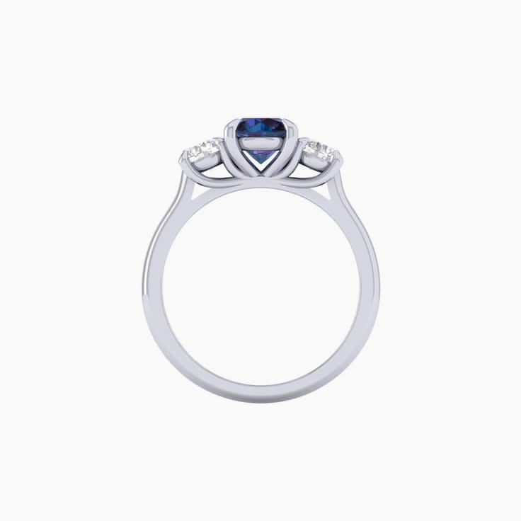 Alexandrite trilogy ring