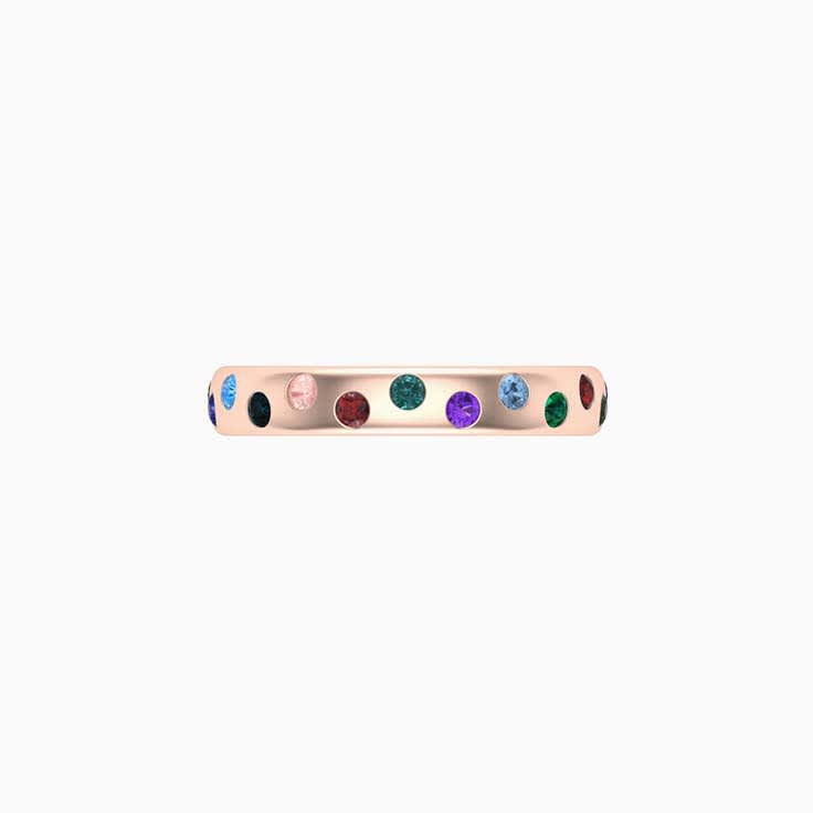 drop set multi gemstone ring