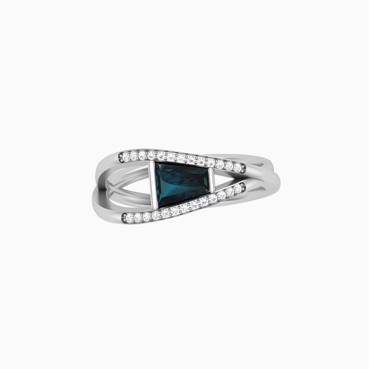 Dress ring Teal Sapphire