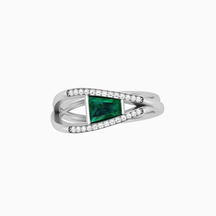 Dress ring Green Emerald