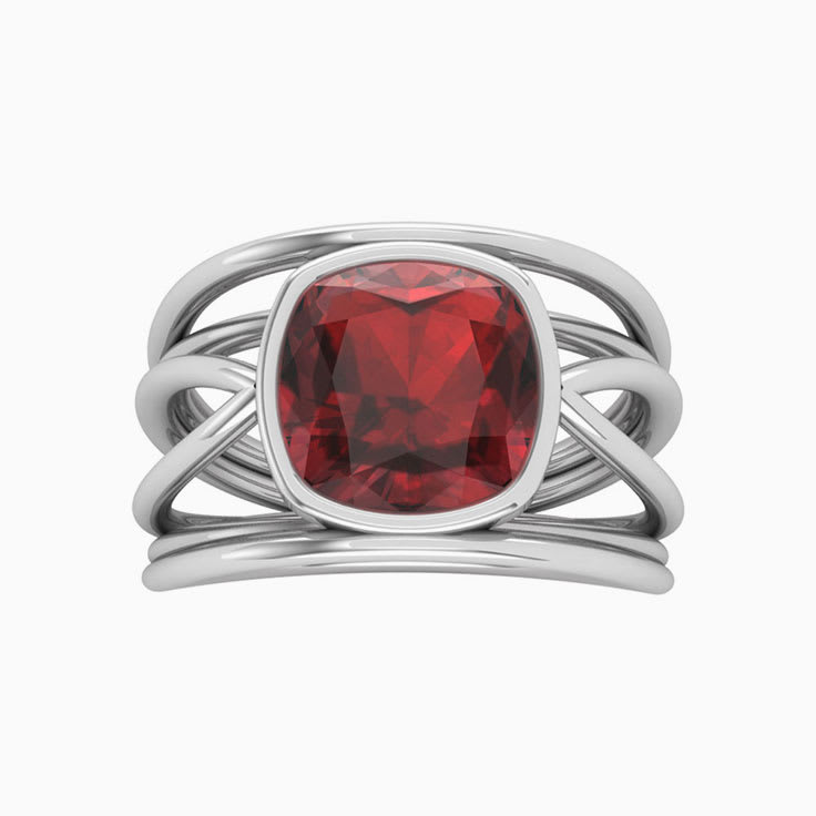 Garnet on a Gold Band