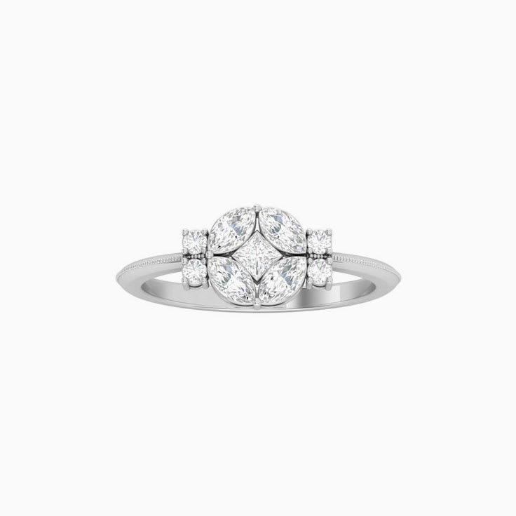 Cluster Diamond Dress Ring