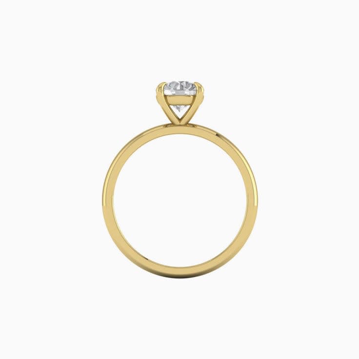 1ct Round Cut Mossanite Engagement Ring