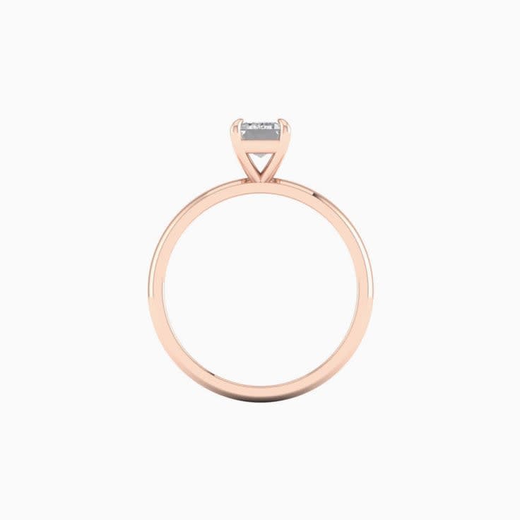 1ct Emerald Cut Mossanite Engagement Ring