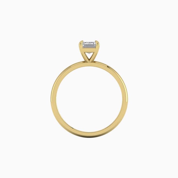 1ct Emerald Cut Mossanite Engagement Ring