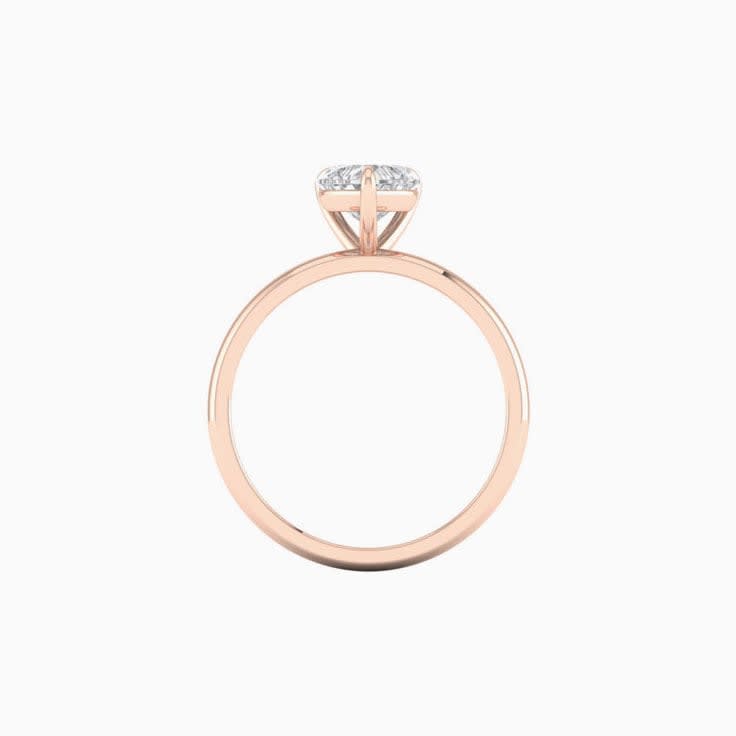 1ct Heart Cut Mossanite Engagement Ring