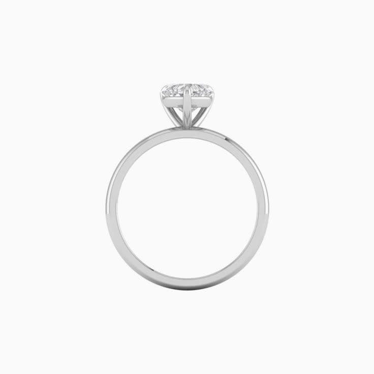 1ct Heart Cut Mossanite Engagement Ring