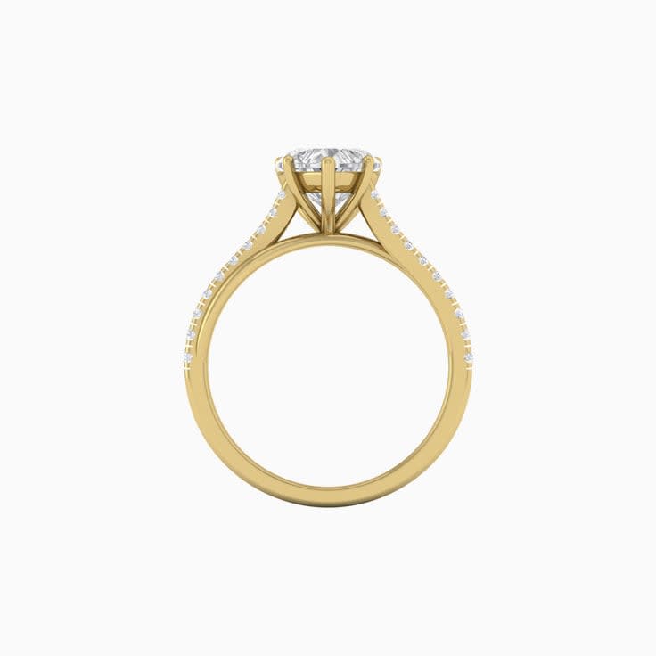 Heart Mossanite Engagement Ring On A Twisted Band