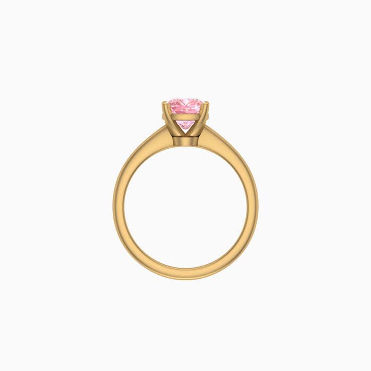 Classic CUSHION lab pink diamond engagement ring