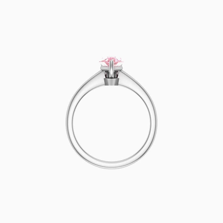 Classic pear lab pink diamond engagement ring