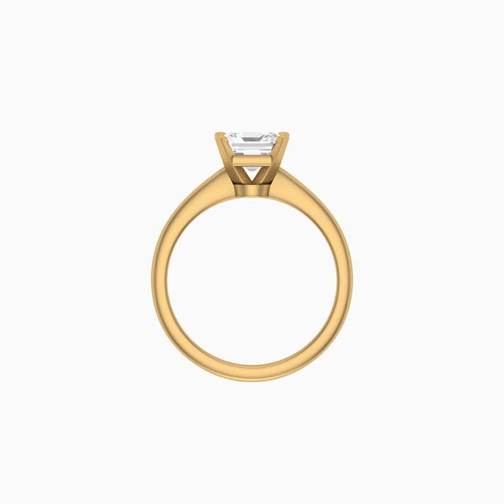 Classic asscher mossianite engagement Ring