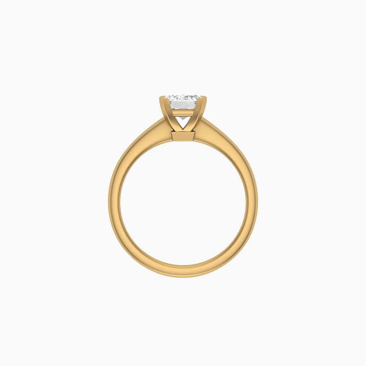 Classic emerald mossianite engagement Ring