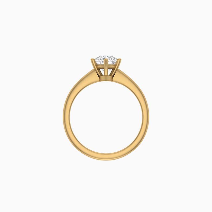 Classic heart mossianite engagement Ring
