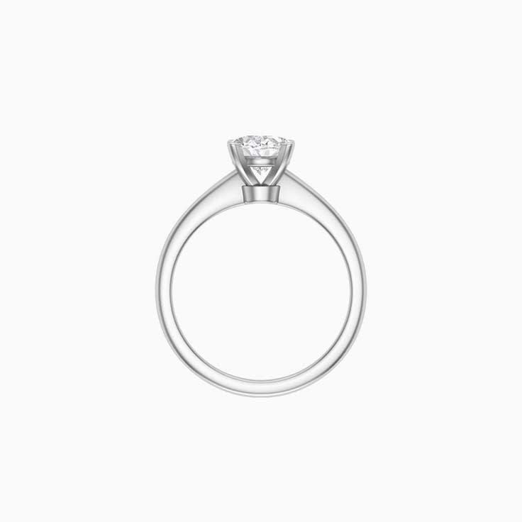 Classic oval mossianite engagement Ring