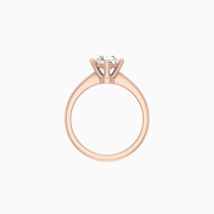Classic round mossianite engagement Ring