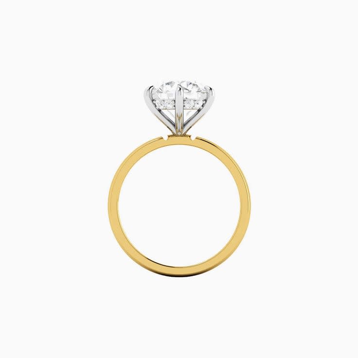 3ct Lab Grown Round Cut With Hidden Halo Ring