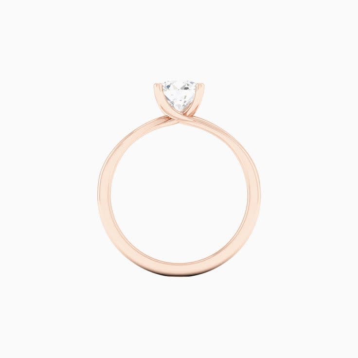 1 Carat Round Lab Diamond Engagement Ring