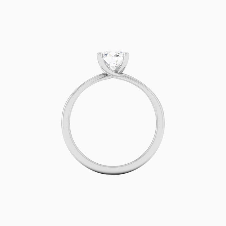 1 Carat Round Lab Diamond Engagement Ring