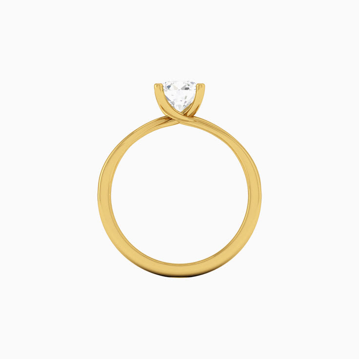 1 Carat Round Lab Diamond Engagement Ring