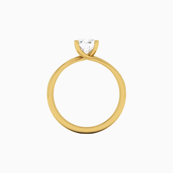 1 Carat Round Lab Diamond Engagement Ring