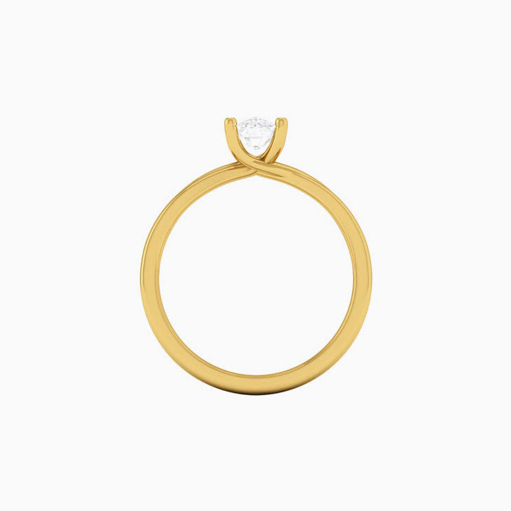 1 Carat Cushion Lab Diamond Engagement Ring