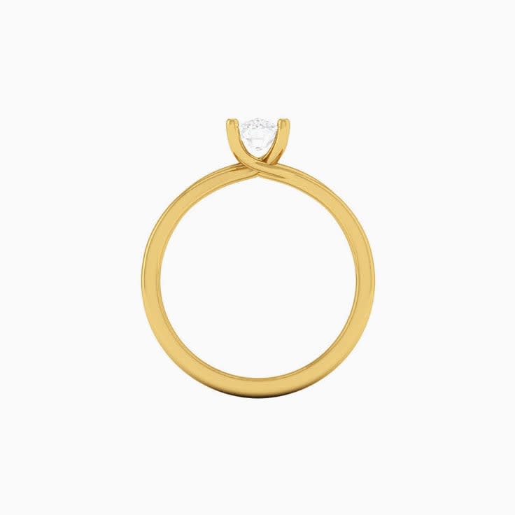 1 Carat Cushion Lab Diamond Engagement Ring