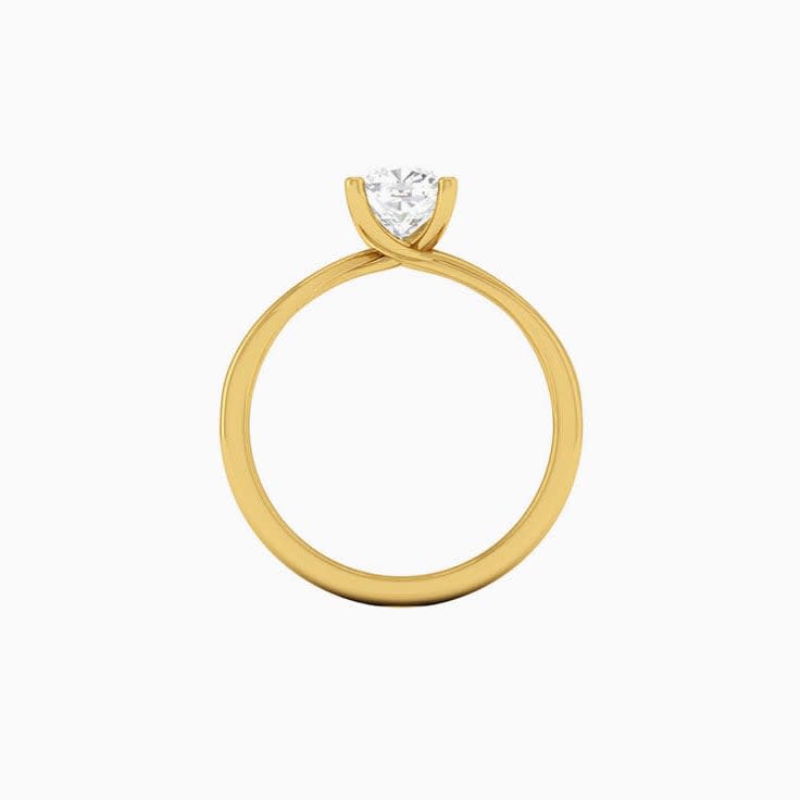 1 Carat Cushion Square Lab Diamond Engagement Ring