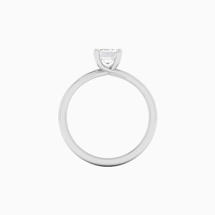 1 Carat Emerald Lab Diamond Engagement Ring