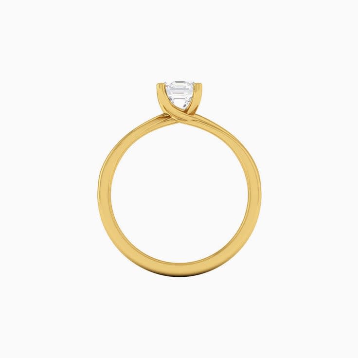 1 Carat Octagan Lab Diamond Engagement Ring