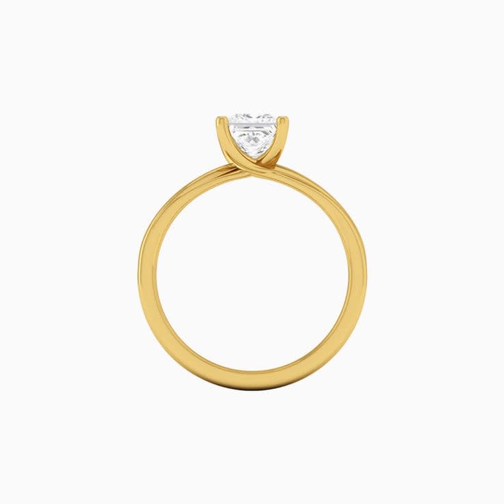 1 Carat Princess Lab Diamond Engagement Ring
