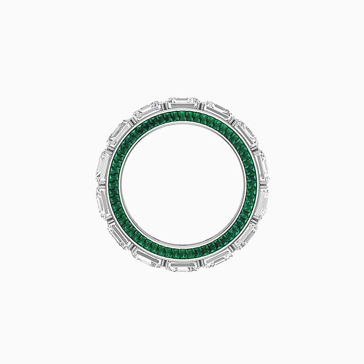 Lab Asscher and Emerald baguette diamond ring