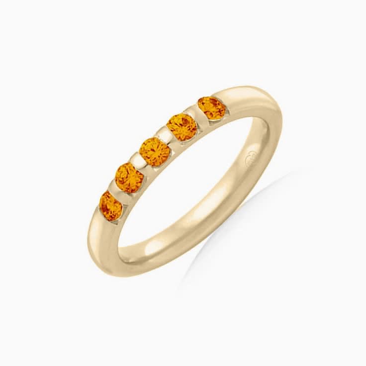 Citrine ladies diamond ring