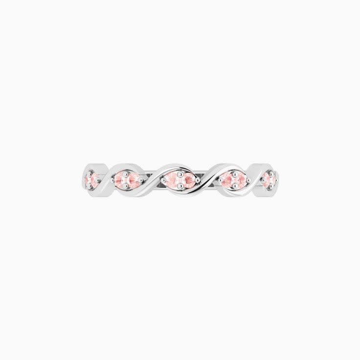 Twisted Morganite Wedding Ring