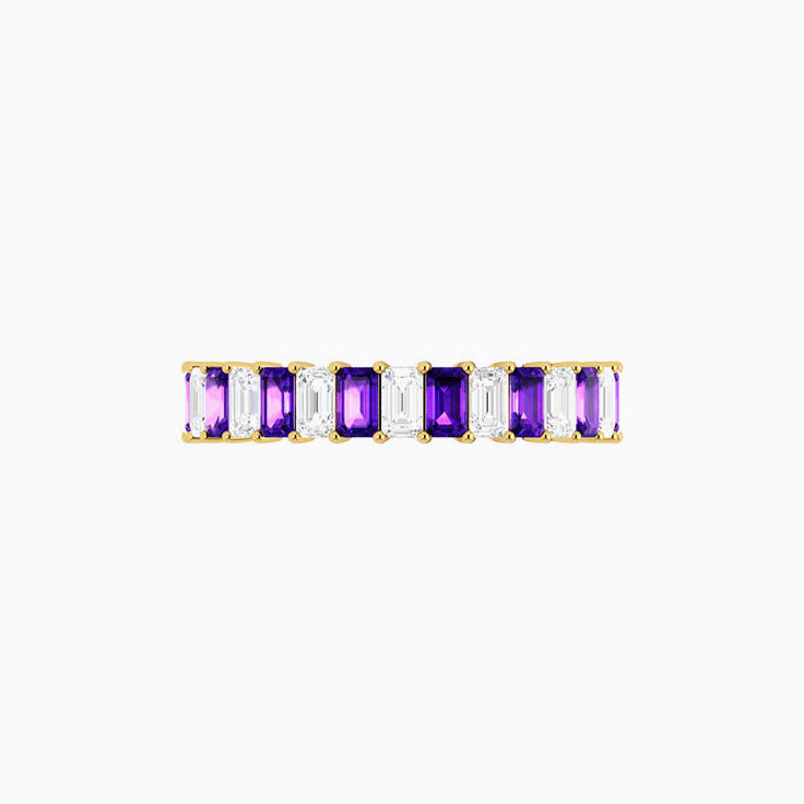 Amethyst and Diamond Eternity Ring