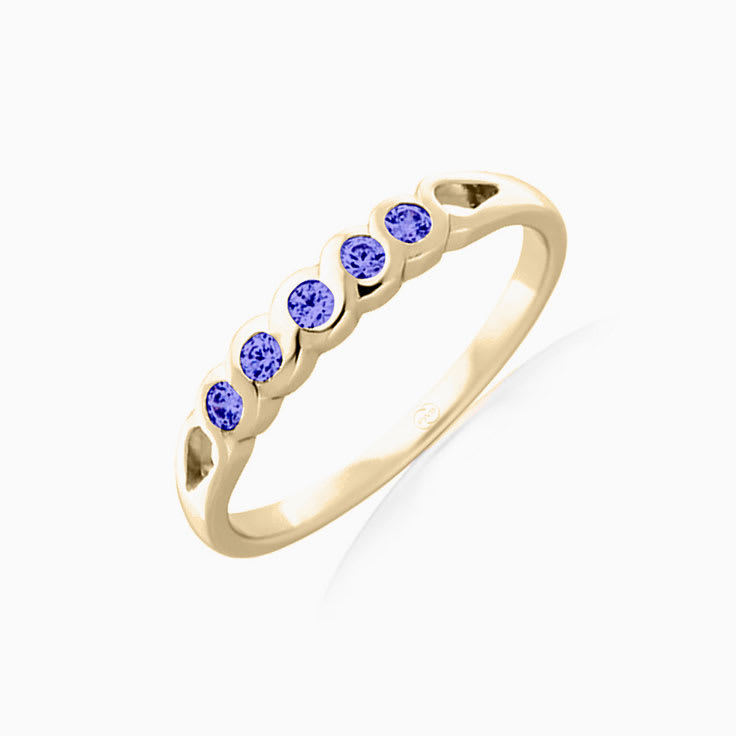 Tanzanite Twisted Diamond ring