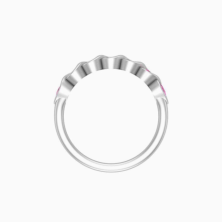 Pink Sapphire on a twisted band
